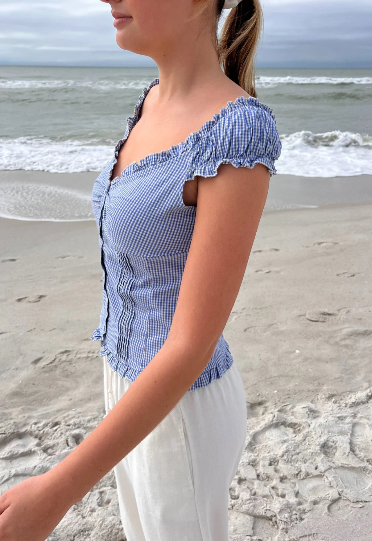 Elena Gingham Top