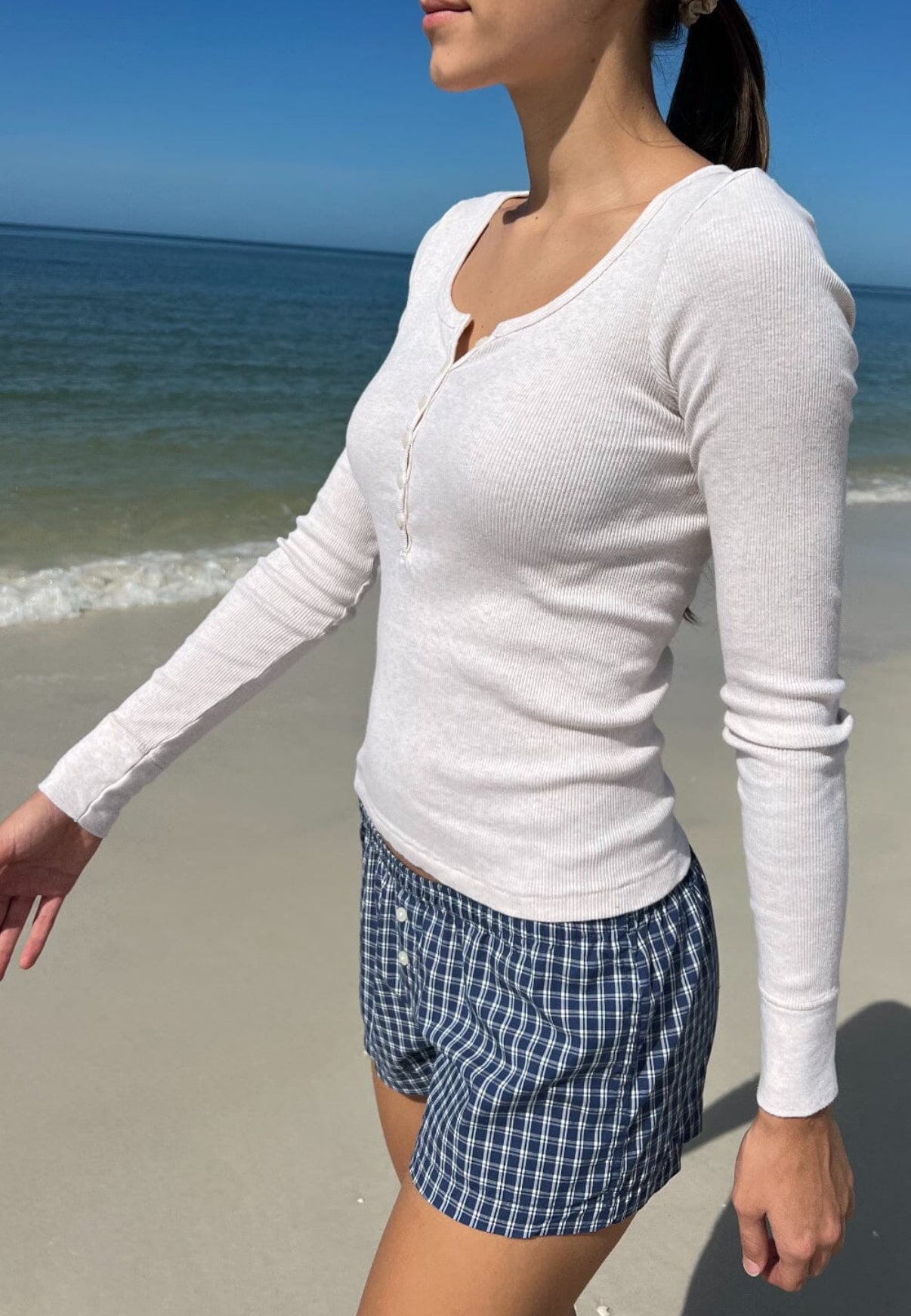 Zelly Long Sleeved Ribbed Top