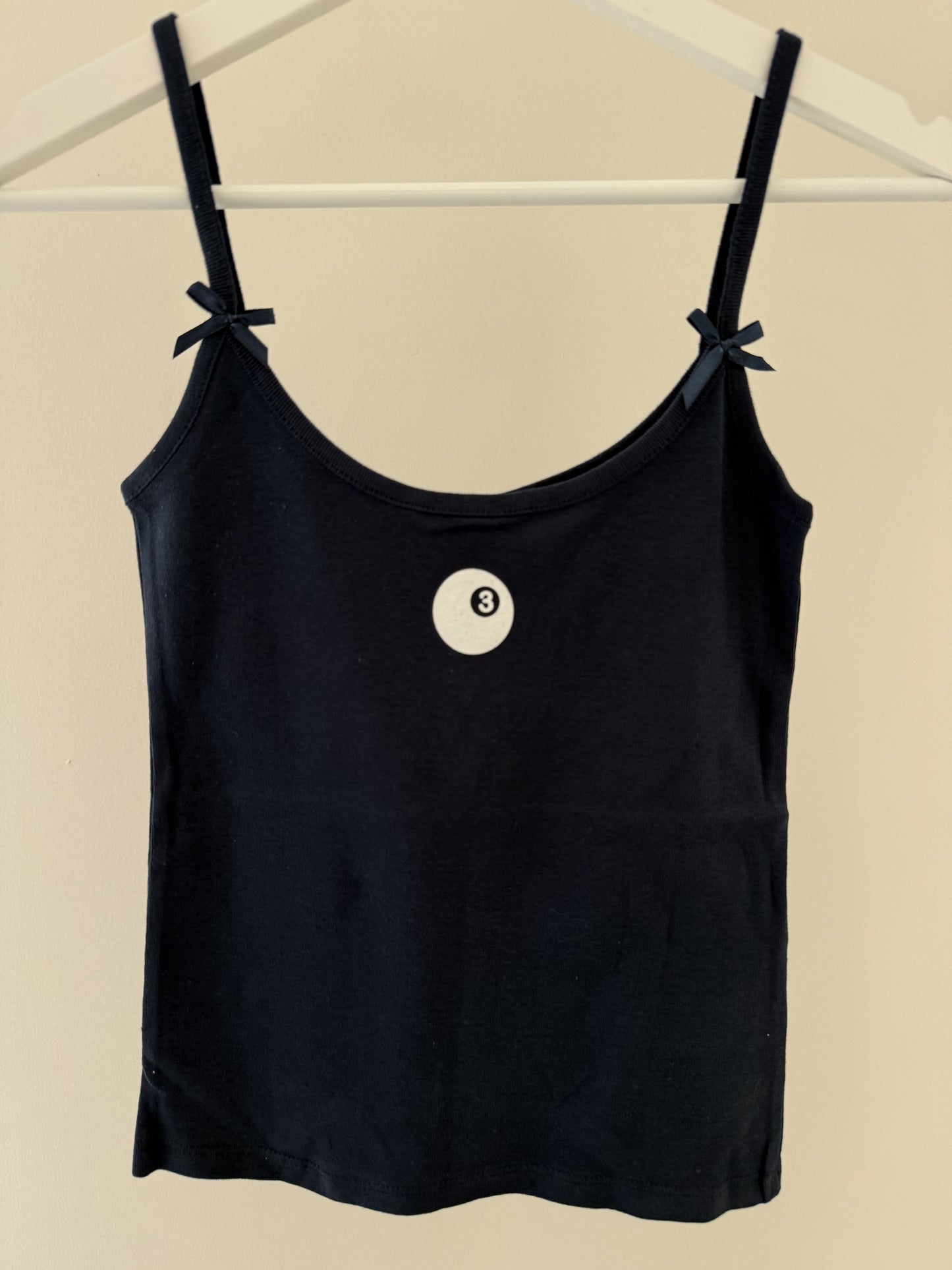 Billiard ball scoop neck top