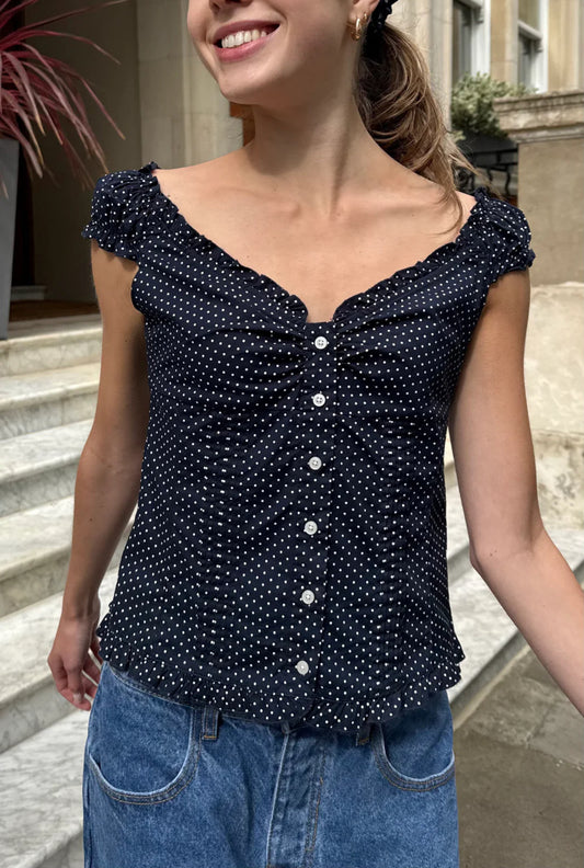 Elena Polka Dot Top