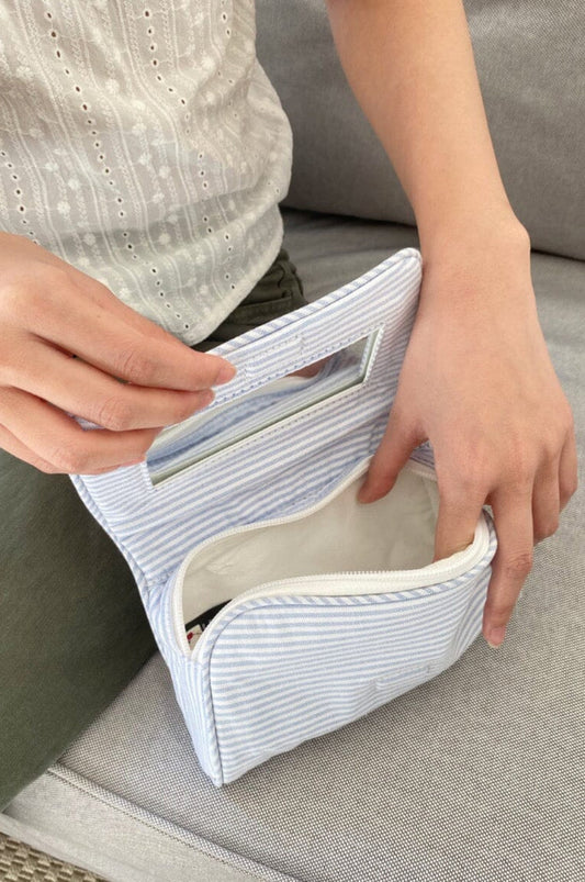 Striped Makeup Bag