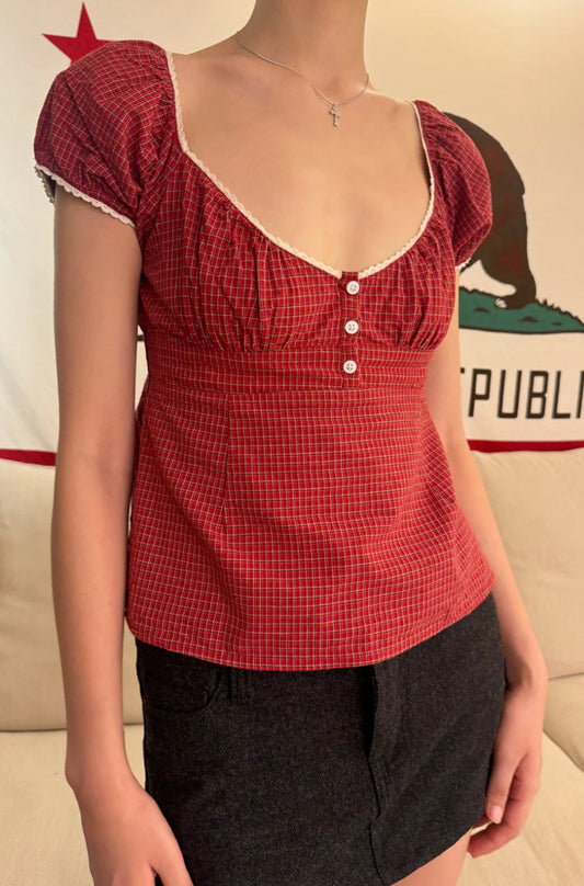 Blair Plaid Top