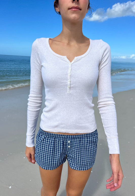 Zelly Long Sleeved Ribbed Top