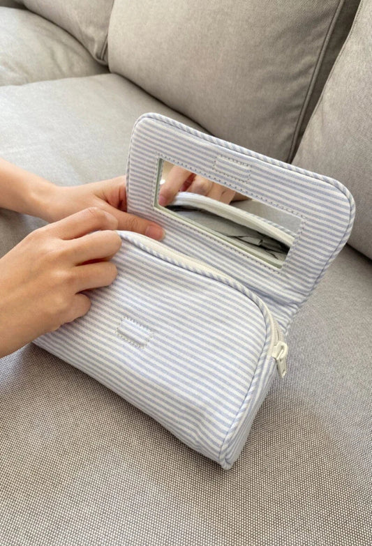 Striped Makeup Bag
