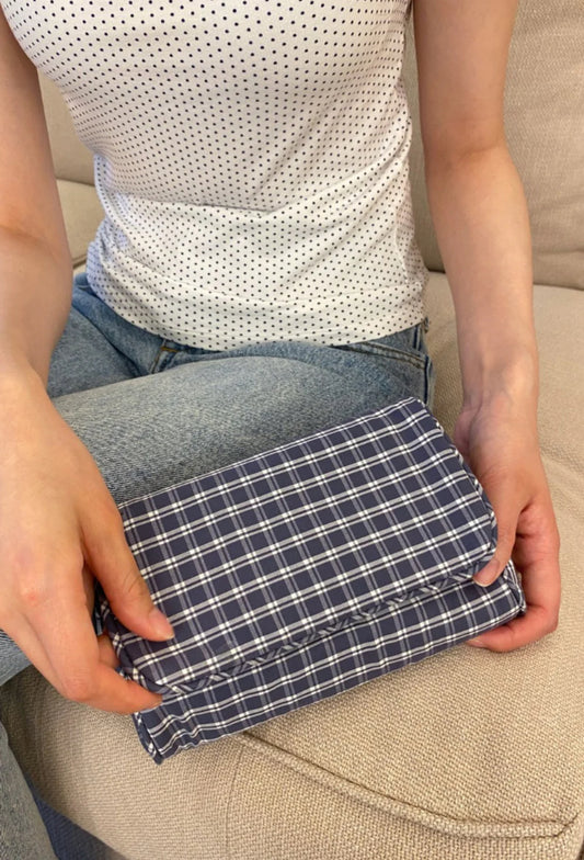 Gingham Makeup Bag